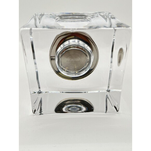 Simon Pearce Woodbury Square Modernist Glass Clock Working Condition - Picture 5 of 6